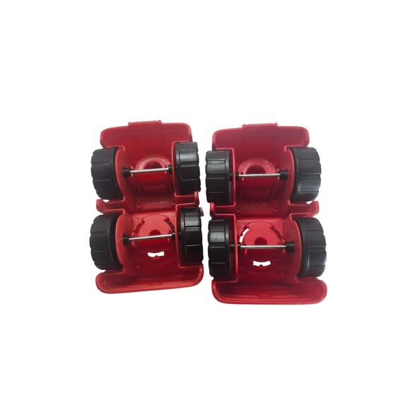 Fisher Price Little People Fire Engine Pair Ladder Trucks w/ 2 Firefighters Set - Picture 8 of 9